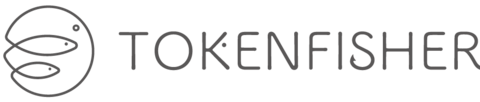 TOKENFISHER 品牌 logo（魚在圓圈中的識別標誌 ＋ 字標）